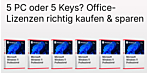 Office- & Windows-Lizenzen für kleine Firmen und Familien: 2, 3 oder 5 Geräte ausstatten und richtig sparen