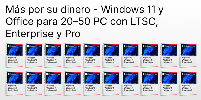 ¿Pro, Enterprise o LTSC? Así es como las empresas con entre 20 y 50 ordenadores eligen el paquete de licencias por volumen adecuado y ahorran cantidades de cuatro cifras