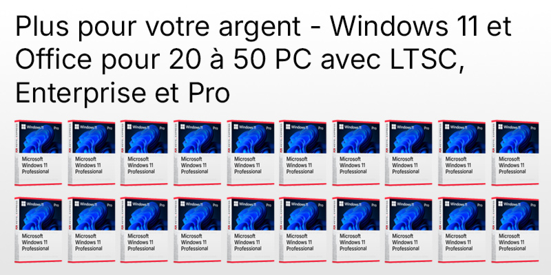 Pro, Enterprise ou LTSC ? Voici comment les entreprises disposant de 20 à 50 PC choisissent la formule de licence en volume qui leur convient  - et réalisent ainsi des économies de plusieurs milliers d'euros. 