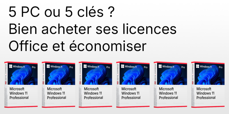Licences Office et Windows pour les petites entreprises et les particuliers : équipez 2, 3 ou 5 appareils et réalisez des économies substantielles