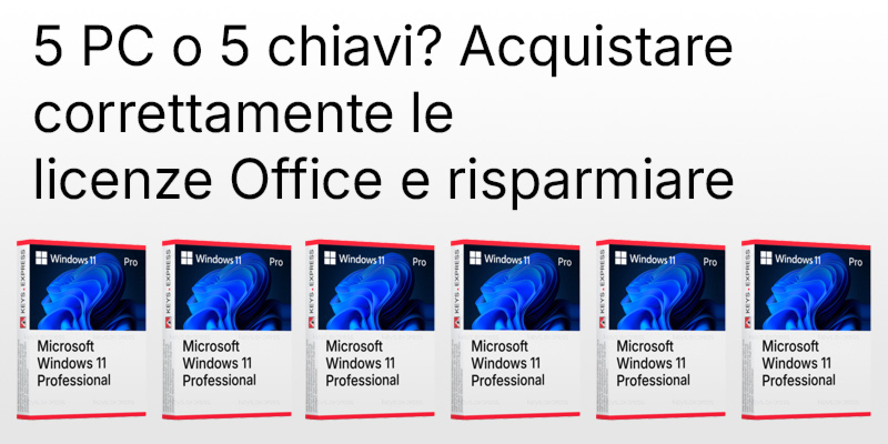Servizio IT e licenze Windows per piccole imprese e famiglie: configura 2, 3 o 5 dispositivi e risparmia alla grande