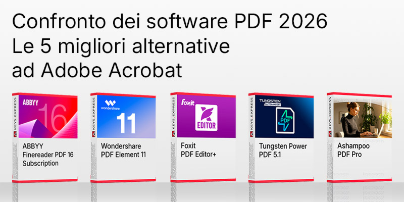 Confronto tra software PDF 2026 - Le 5 migliori alternative ad Adobe