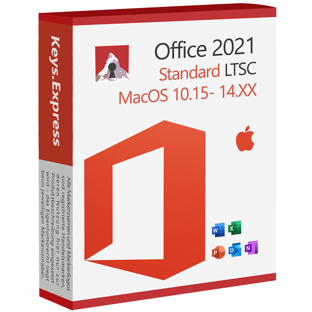 Apple MacBook (MacOS2021／Office＋Windows Office 2021 Home and Business Lifetime License Key – For MacOs