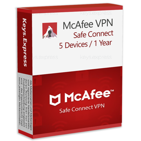McAfee VPN Safe Connect 5D/1Y Key (Global)