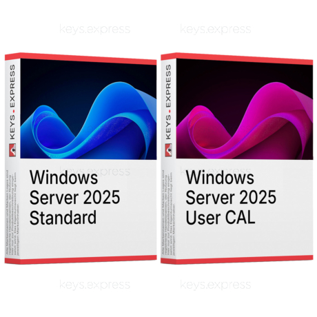 Windows Server 2025 Standard 16-core & 5 User CAL Keys