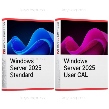 Windows Server 2025 Standard 16-core & 5 User CAL Keys