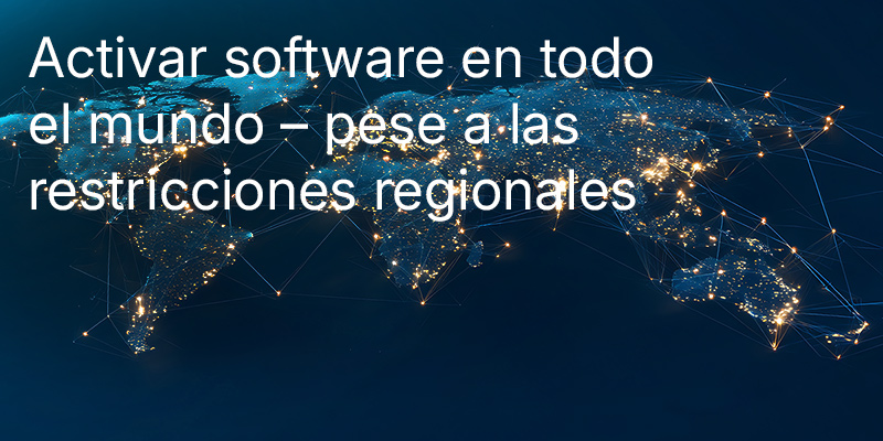 ¿Cómo se pueden evitar las restricciones regionales en la activación de software desde cualquier parte del mundo?