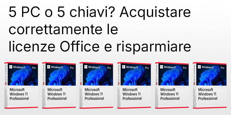 Servizio IT e licenze Windows per piccole imprese e famiglie: configura 2, 3 o 5 dispositivi e risparmia alla grande