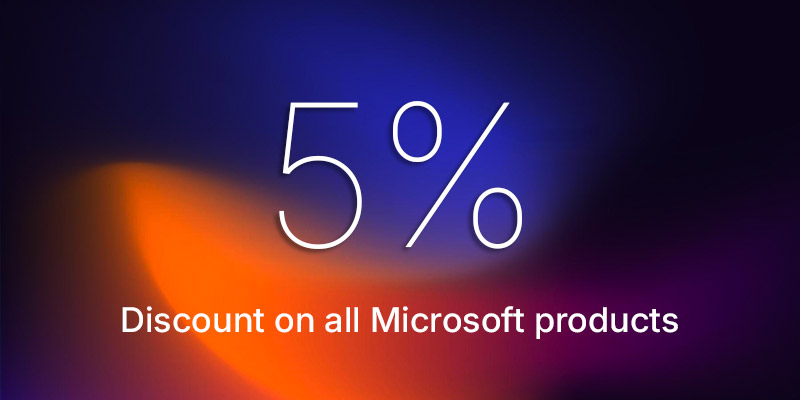 Price reduction effective immediately: All Microsoft products 5% cheaper