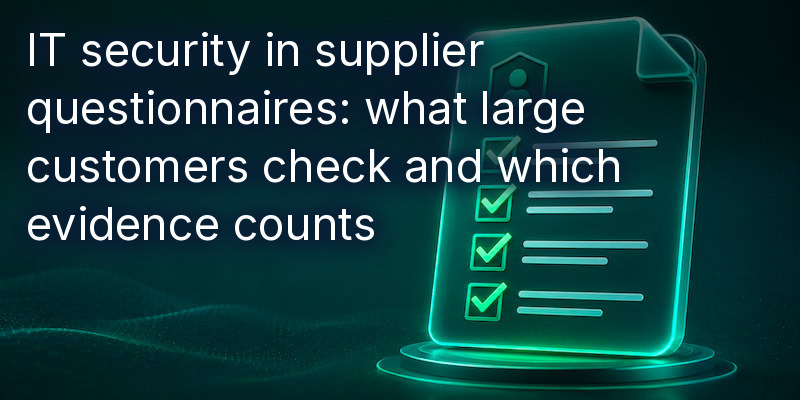 IT Security in the Supplier Questionnaire: What Major Clients Check and What Documentation Matter