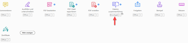 PDF-Dateien mit Adobe Acrobat zusammenführen