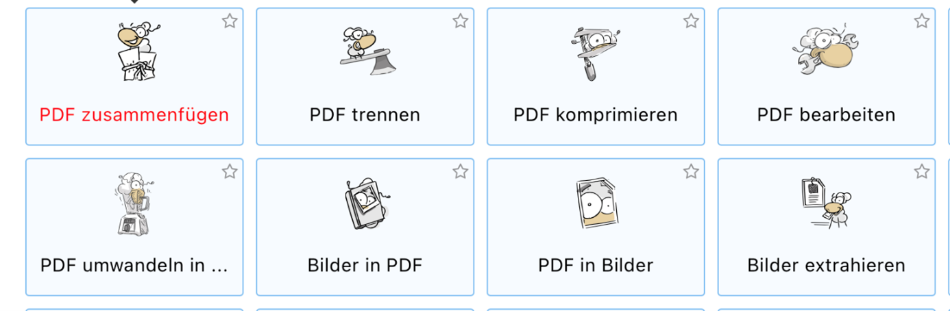 PDF-Dateien im PDF24 Creator auswählen