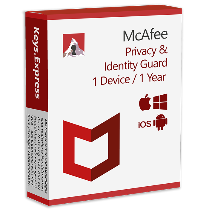 McAfee Privacy & Identity Card - Keys Support